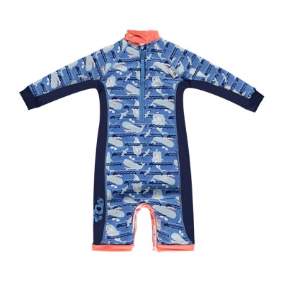 Close Pop-in Snug Suit Toddler เสื้อว่ายน้ำสำหรับเด็กและทารก ลายปลาวาฬ Size M